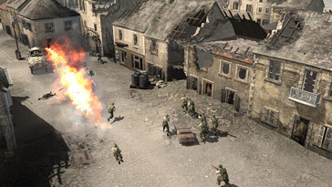 Resimde görülüyor: Company of Heroes'dan bir oynanış ekran görüntüsü.