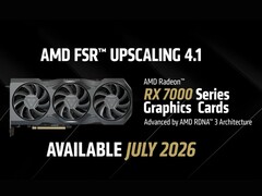 AMD'nin RX 7000 serisi GPU'lar için yaptığı FSR 4.1 INT8 duyurusunun ekran görüntüsü