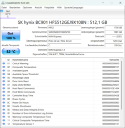 CrystalDiskInfo of HFS512GEJ9X108N 