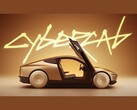 Tesla CyberCab tanıtım videosundan alınan ve aracın yandan görünümünü gösteren bir ekran görüntüsü