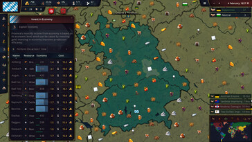 Age of History 3'teki kaynakları gösteren bir görsel.