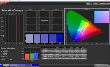 Renk doygunluğu (renk düzeni standardı, renk sıcaklığı standardı, hedef renk alanı sRGB)
