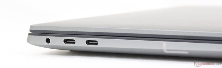 Sol: 3,5 mm kulaklık, 2x USB-C w/ Thunderbolt 4 + DisplayPort + Güç Dağıtımı