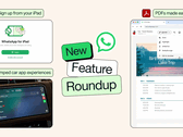 WhatsApp'ın en son iyileştirmeleri arasında iPad'den kayıt olma, geliştirilmiş PDF desteği ve müzik paylaşımı yer alıyor. 