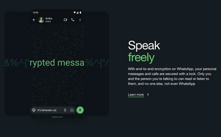 WhatsApp kullanıcı sohbetlerinin uçtan uca şifrelenmiş olduğunu iddia ediyor - son dava bunun aksini iddia ediyor. (Resim kaynağı: WhatsApp)