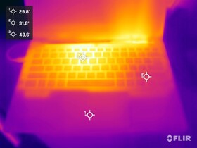 Stres testi yüzey sıcaklıkları (üstte)