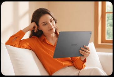 Kullanım sırasında gösterilen Acer A543 tablet