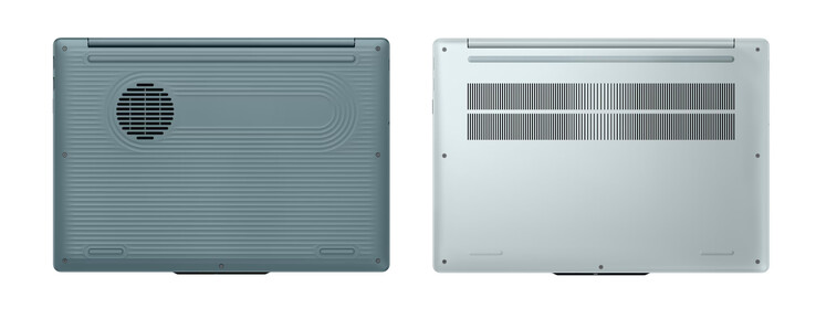 IdeaPad Vibe 15'in plastik ve alüminyum alt panelleri, soldan sağa.