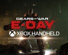 Gears of War: E-Day afişindeki Xbox Handheld logosu