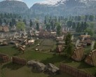 Vikingler Ülkesi'ndeki bir şehri gösteren bir resim.