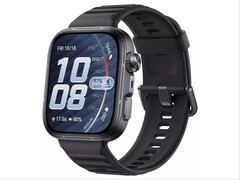 Huawei Watch Fit 5 Pro'nun siyah renkli resmi olmayan görüntüsü.