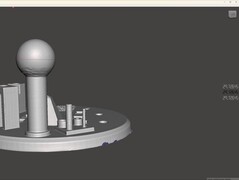 MeshMixer'da ölçülen Scanbench topunun çapı