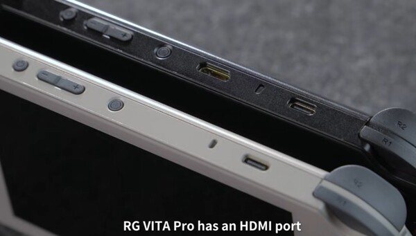 Anbernic RG Vita Pro bir HDMI bağlantı noktasına ve DisplayPort desteğine sahiptir.