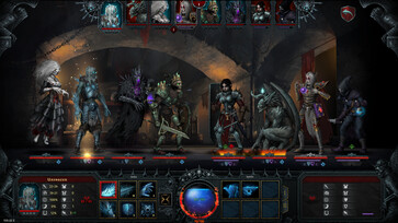 Iratus: Lord of the Dead oyunundaki bir savaşı gösteren bir resim.