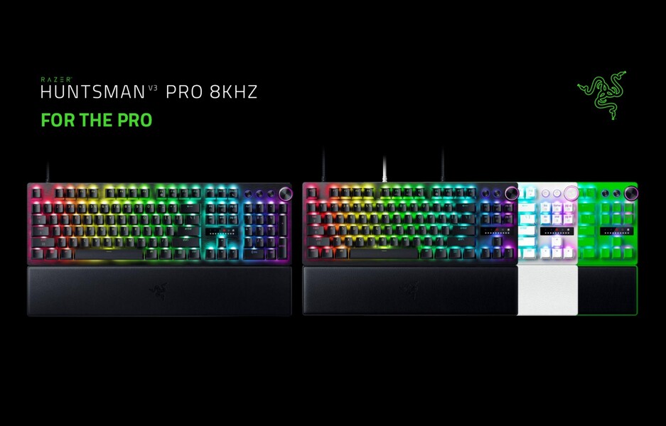 Razer Huntsman V3 Pro 8KHz düzenleri ve renkleri