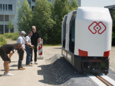 20 metrelik test pistinde Monocab kampüs servisi