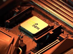 AMD Ryzen X3D2 CPU'nun sanatsal renderı.