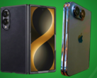 Sızdırılan Galaxy Z Fold 8 Wide kılıf (solda) ve sızdırılan iPhone Ultra tasarım modeli (sağda).