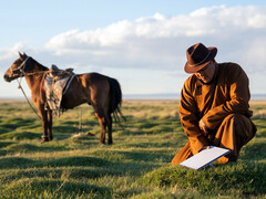 Her yere yerleştirilebilen Starlink Mini çanağı. (Resim kaynağı: SpaceX)