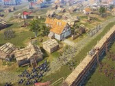 Knights of Honor II: Sovereign oyununda bir kuşatmayı gösteren bir görsel.