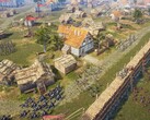 Knights of Honor II: Sovereign oyununda bir kuşatmayı gösteren bir görsel.