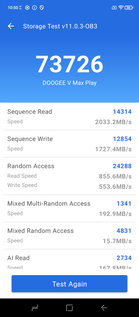 AnTuTu 11 depolama testi (Görsel kaynağı: Ekran görüntüsü - Sergey Tarasov - Notebookcheck)