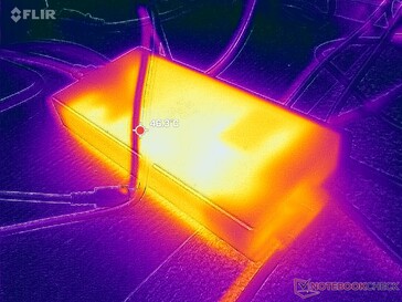 AC adaptörü zorlu yükleri çalıştırırken 46 C'nin üzerine ulaşır
