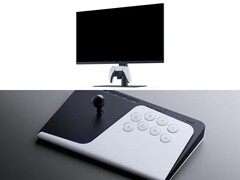 PlayStation oyun monitörü (üstte), FlexStrike dövüş çubuğu (altta).