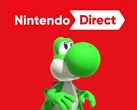 Yoshi, Nintendo Direct logosunun altında resmedilmiştir (Görsel kaynağı: Nintendo of America, düzenlemelerle)