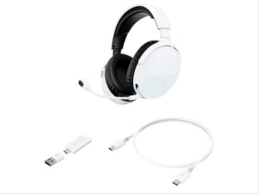 Cloud Stinger 3 kablosuz, beyaz renkte ve aksesuarlı.