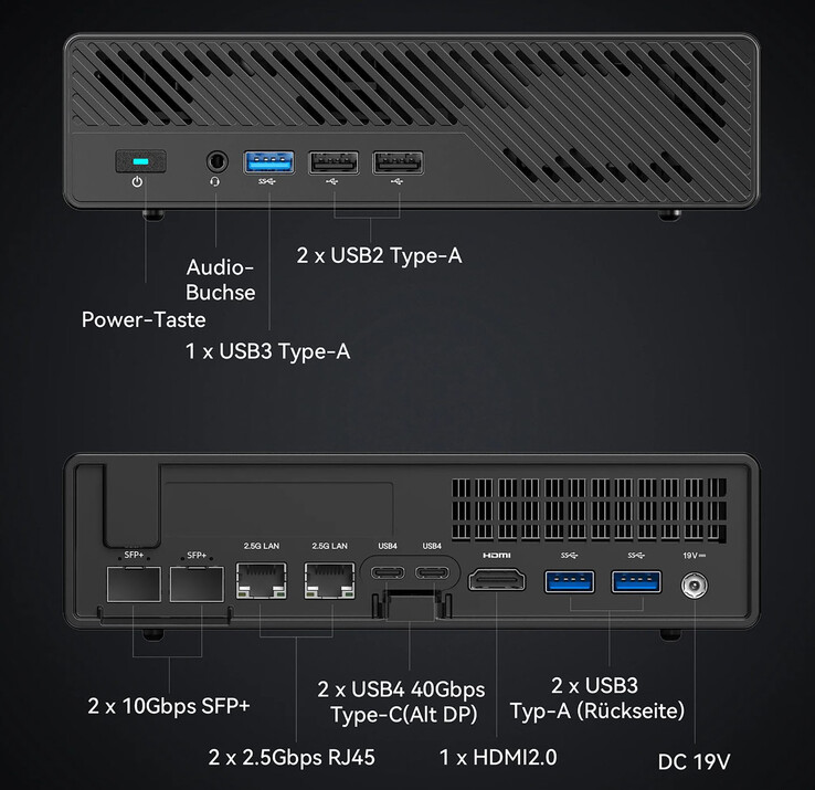 Minisforum MS-01 üzerindeki bağlantılar (Kaynak: Minisforum)