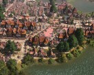 Farthest Frontier'daki binaları gösteren bir görsel; şu anda Steam'de %50 indirimli.
