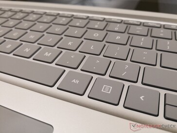 Dark gray keys contrast better with the white font when compared to the keyboard on the white HP Spectre 13
