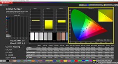 CalMAN ColorChecker (profil: sRGB, hedef renk uzayı: sRGB)