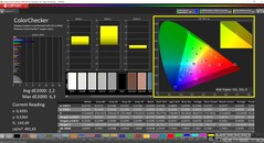 CalMAN ColorChecker (profil: Varsayılan, hedef renk uzayı: P3)
