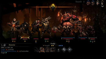 Resimde görülüyor: Darkest Dungeon II'den bir oynanış ekran görüntüsü.