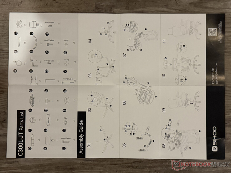 Sihoo Doro C300 için montaj talimatları