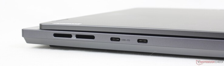 Sol: 1x USB-C 3.2 Gen. 2 + DisplayPort 1.4 + 140 W Güç Dağıtımı, 1x USB-C 3.2 Gen. 2 + DisplayPort 1.4