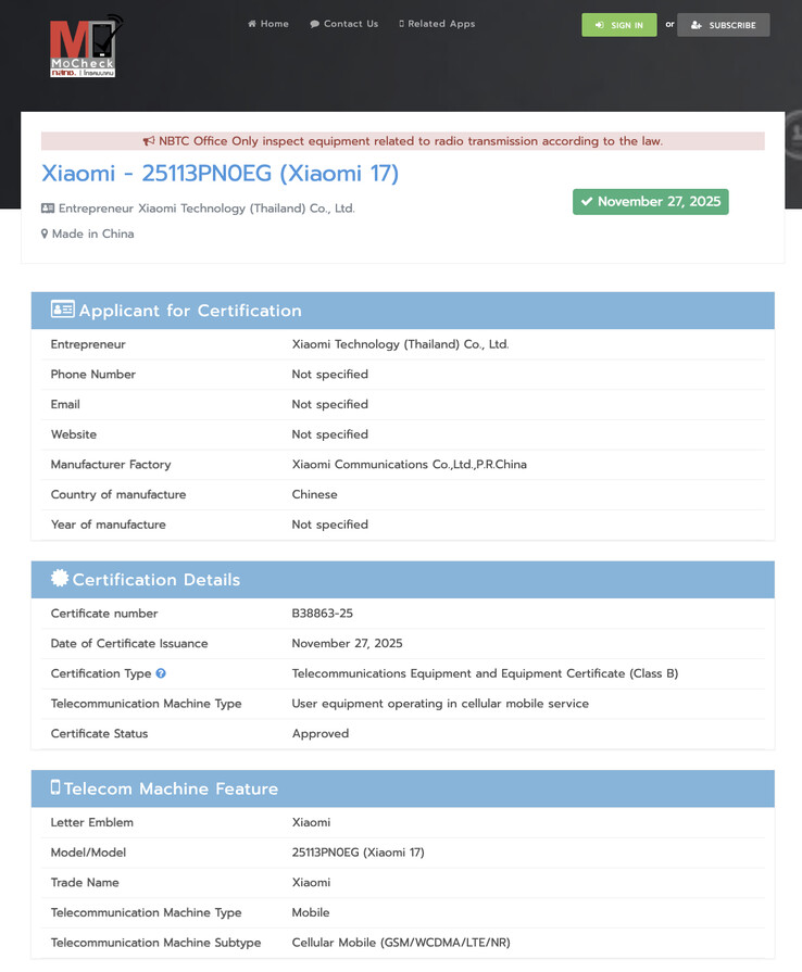 (Resim kaynağı: NBTC)