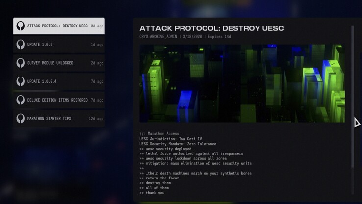 Maraton haber paneli 1.0.5 güncellemesini ve ilgili yeni içerik bilgilerini gösteriyor.