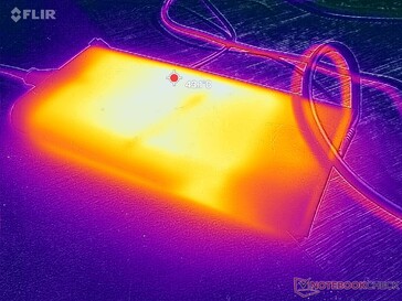 AC adaptörü zorlu yükleri çalıştırırken 43 C'nin üzerine ulaşır