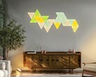 Philips Hue Duvar Işık Modülü, gösterildiği gibi uyumlu Nanoleaf panellerine bağlanacaktır.