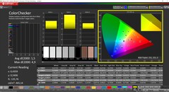 CalMAN ColorChecker (profil: Varsayılan, hedef renk uzayı: P3)