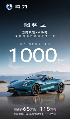 Denza Z: Coupe, Spider ve Racing versiyonlarının ön satışları başladığında 24 saat içinde 1.000'den fazla ön sipariş alındı.