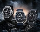 Casio G-Shock GWR-B3000-1A, GWR-B3000-2A ve GWR-B3000-8A (soldan sağa)