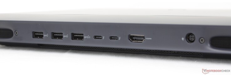 Arka: 3x USB-A 3.2 Gen. 1 (5 Gbps), 2x USB-C Thunderbolt 5 w / DisplayPort 2.1 + Güç Dağıtımı, HDMI 2.1, AC adaptörü