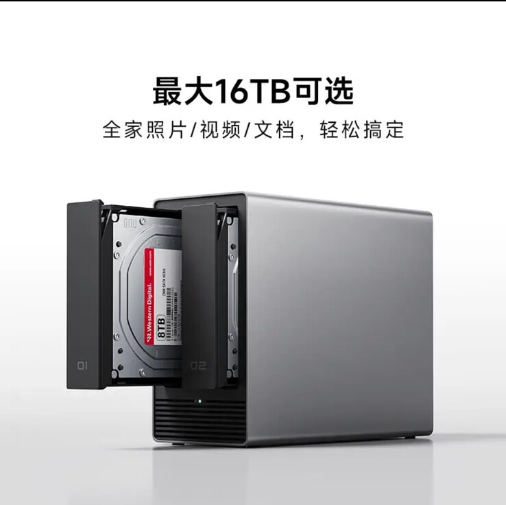 İçinde 2 adet 8 TB sürücü bulunan Xiaomi Akıllı Depolama