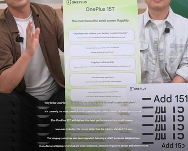 OnePlus 15T canlı tanıtım oturumundan bir ekran görüntüsü (makine çevirisi)