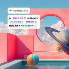 Adobe Firefly: Generate Music, ticari kullanım için onaylanmış özgün müzik parçalarını hızlı ve kolay bir şekilde oluşturmanızı sağlar