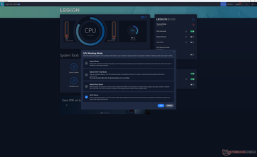 Vantage GPU modları. Bu ayarların değiştirilmesi için yeniden başlatma gerekir